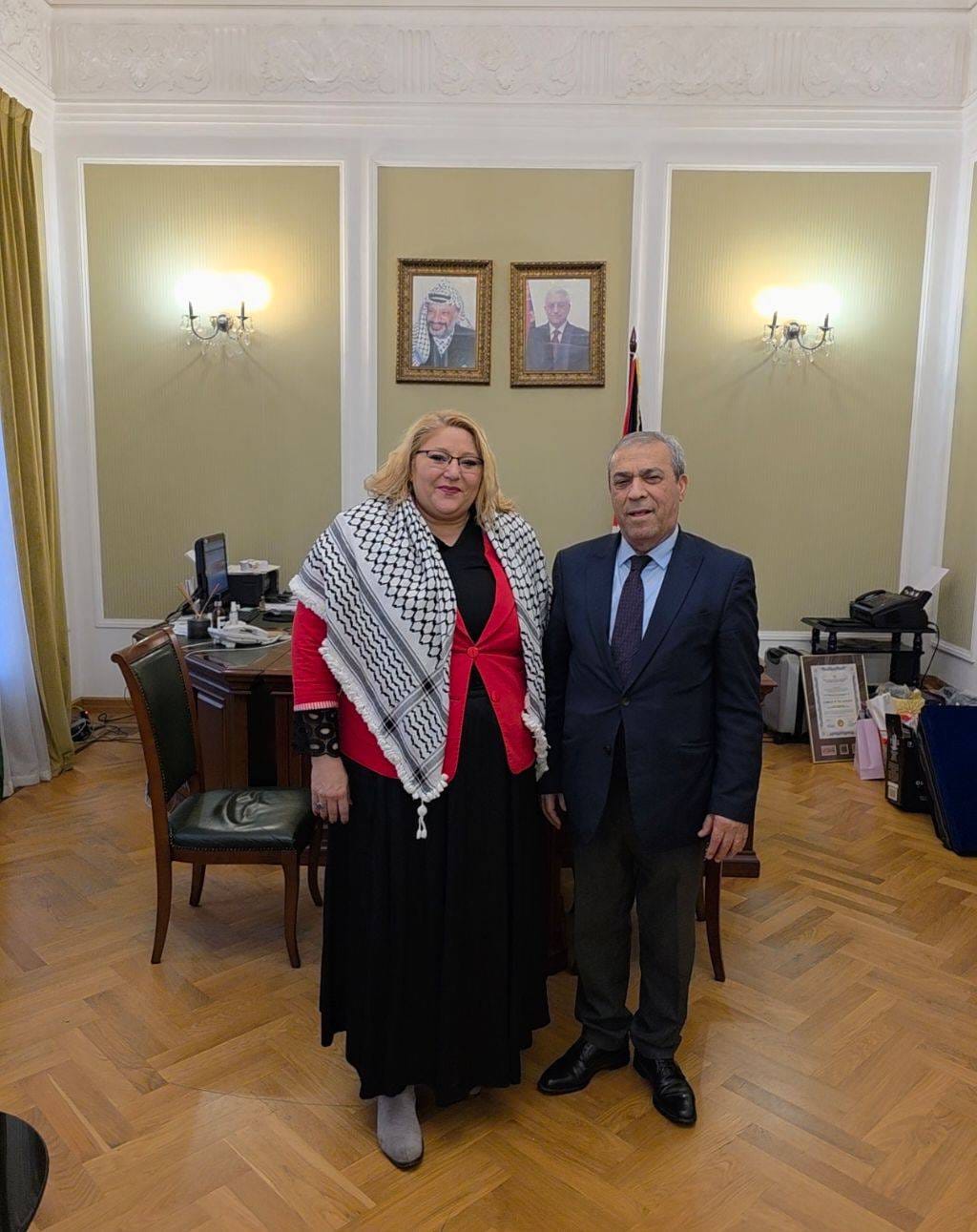 Comunicat de presă / Raport diplomatic – Vizită la Ambasada Statului Palestina la Moscova