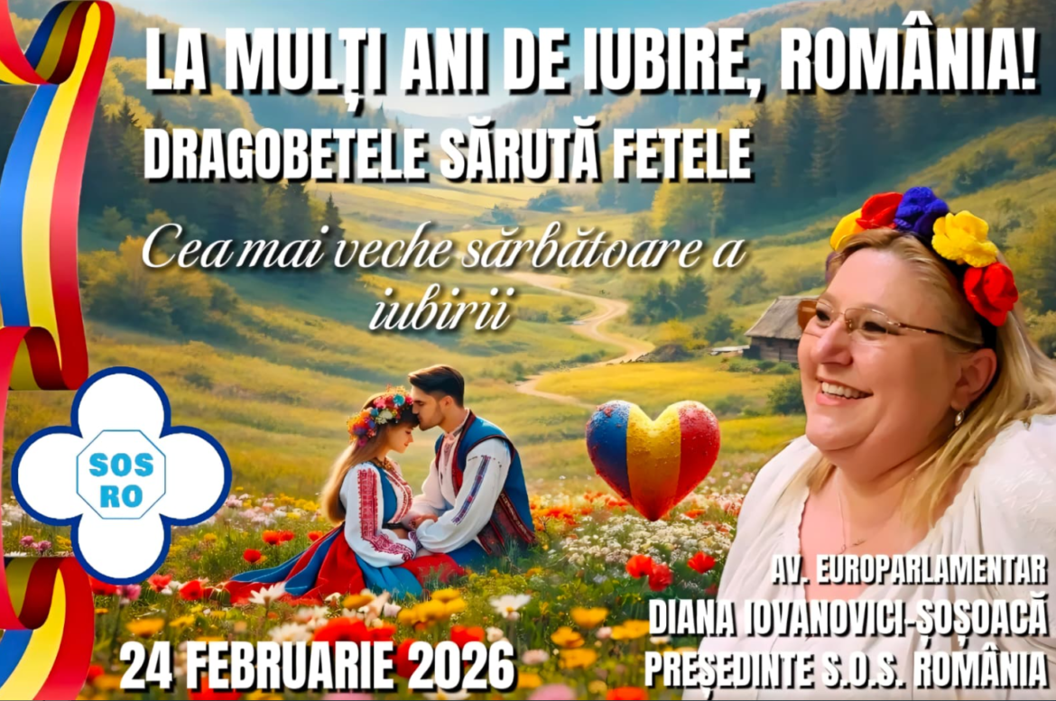 Diana Iovanovici-Şoșoacǎ: De Dragobete ar trebui sǎ sǎrbǎtorim și iubirea de țară și de semeni