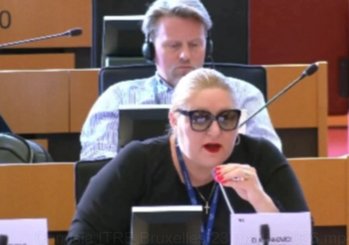 Europarlamentarul Diana Iovanovici-Șoșoacă în comisia ITRE 23 martie 2026