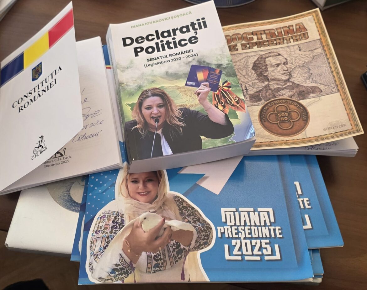 Delegația Partidului S.O.S. ROMÂNIA prezentă la Palatul Cotroceni – ce cadouri i-a dat Diana Iovanovici-Șoșoacă lui Nicușor Dan