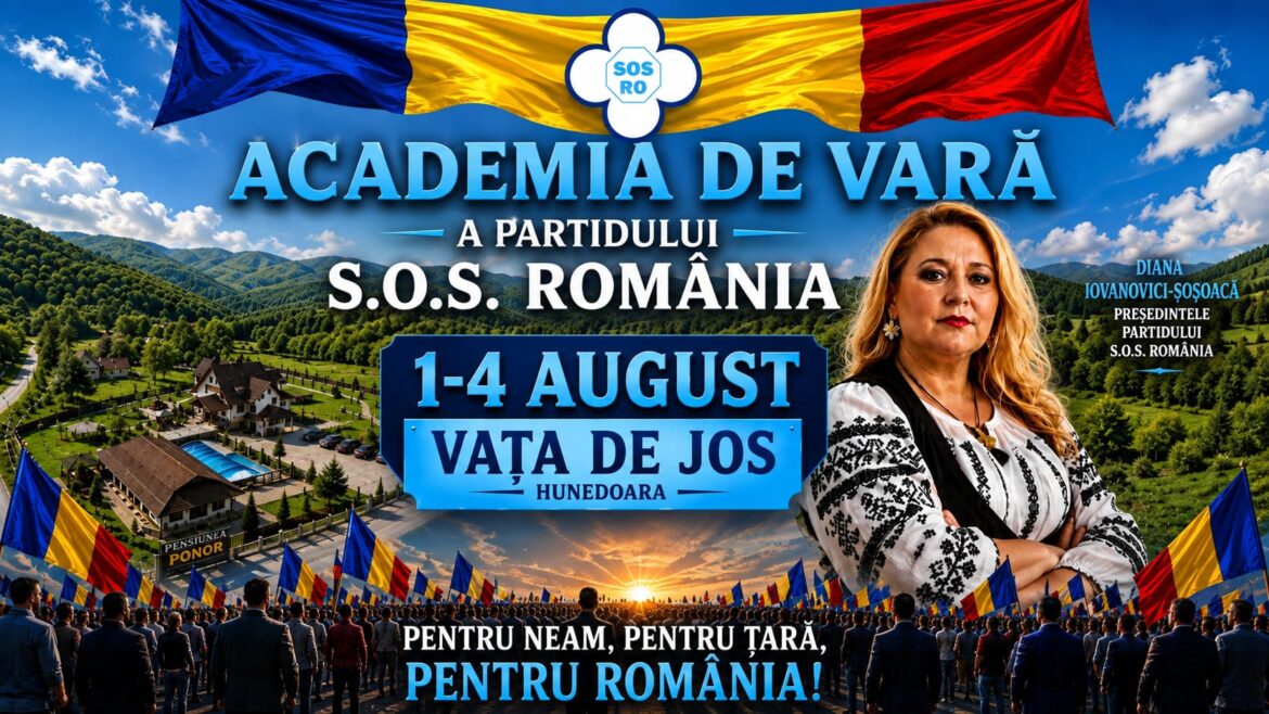 Partidul S.O.S. România deschide Academia de Vară 2026 – o platformă de formare a liderilor și de dezbateri privind viitorul României